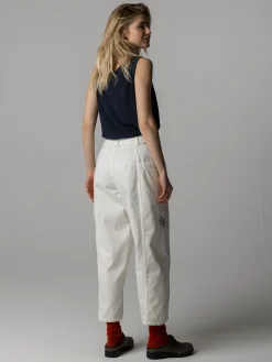 Women's Floral Marine Croft Workwear Barrel Trouser