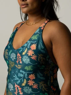 Women's Senara V-Neck Printed Swimsuit